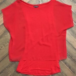 Express sheer top with connected tank